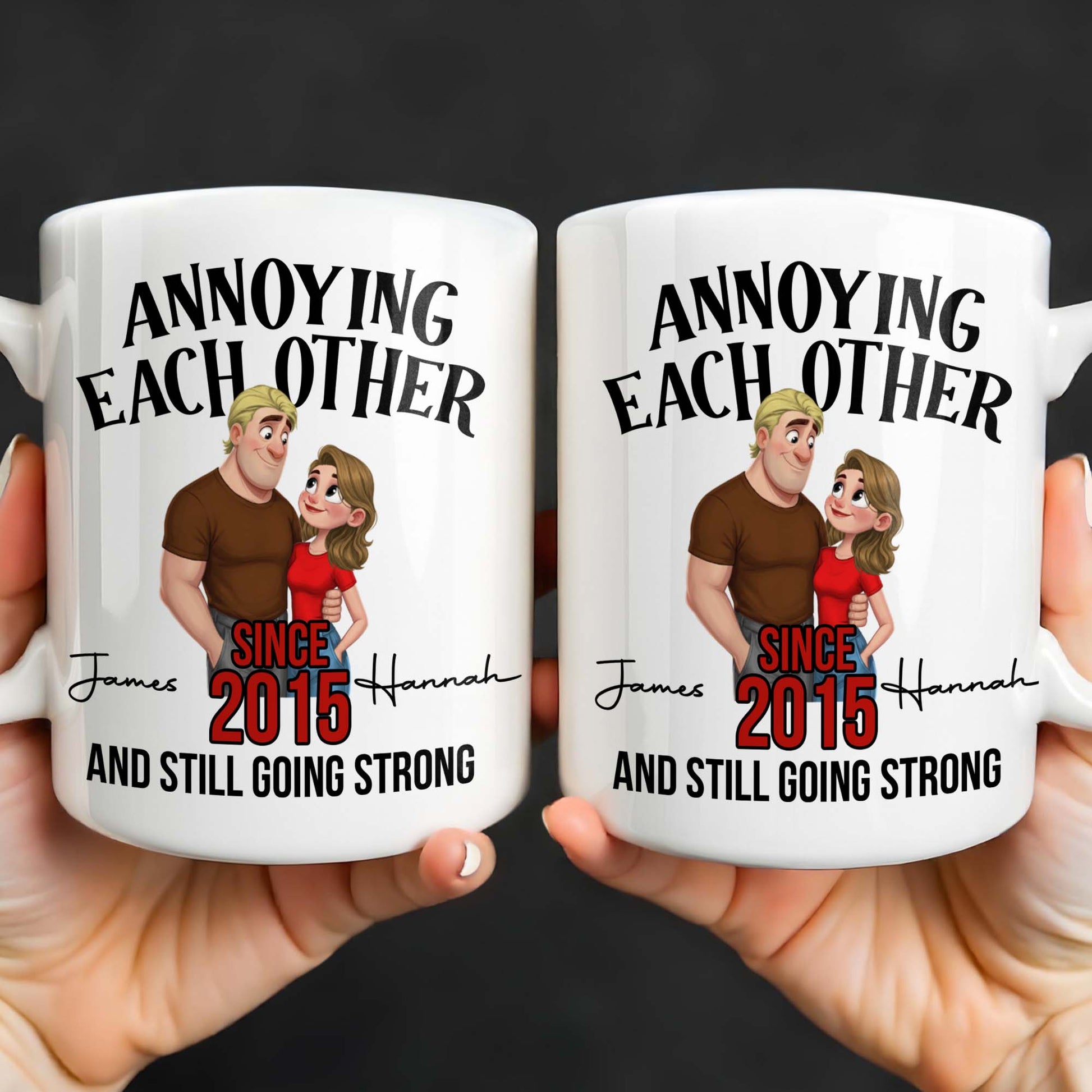 Annoying Each Other Since And Still Going Strong Couple Illustration