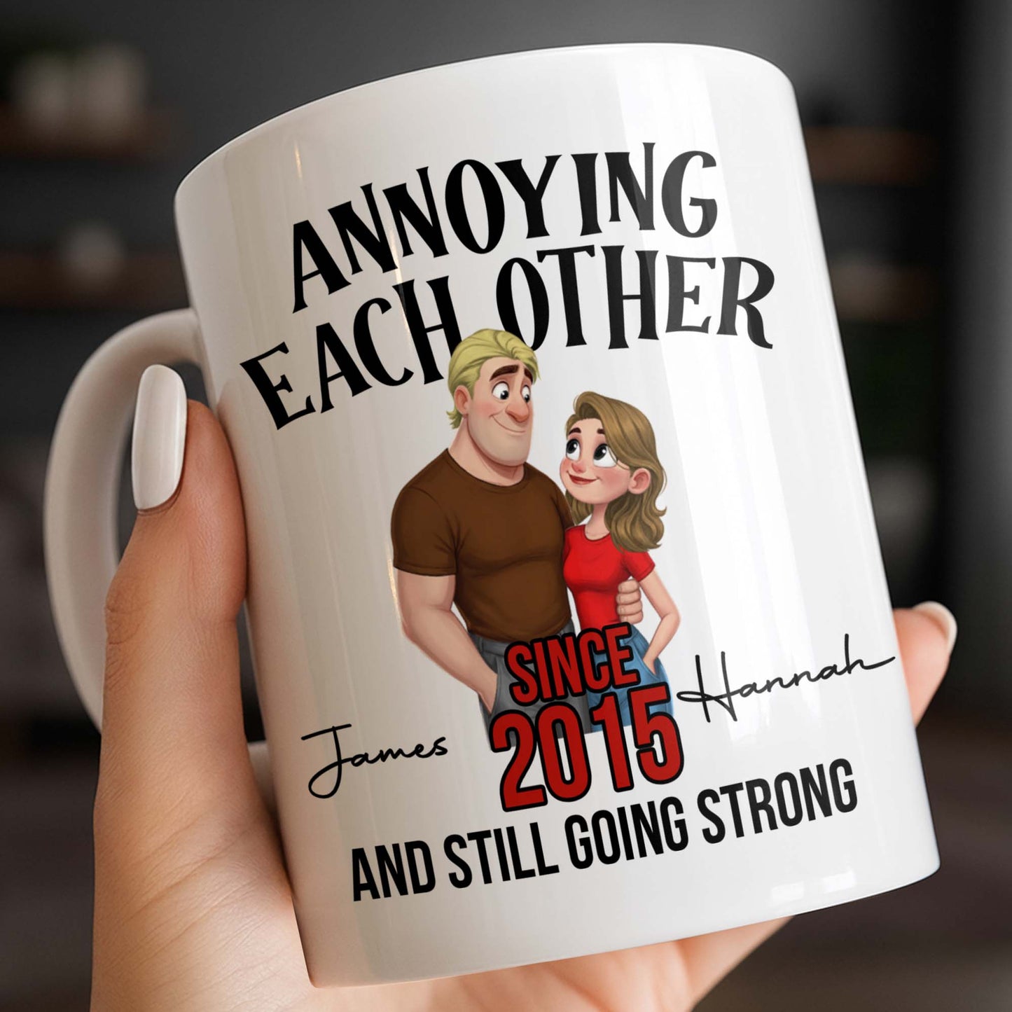 Annoying Each Other Since And Still Going Strong Couple Illustration