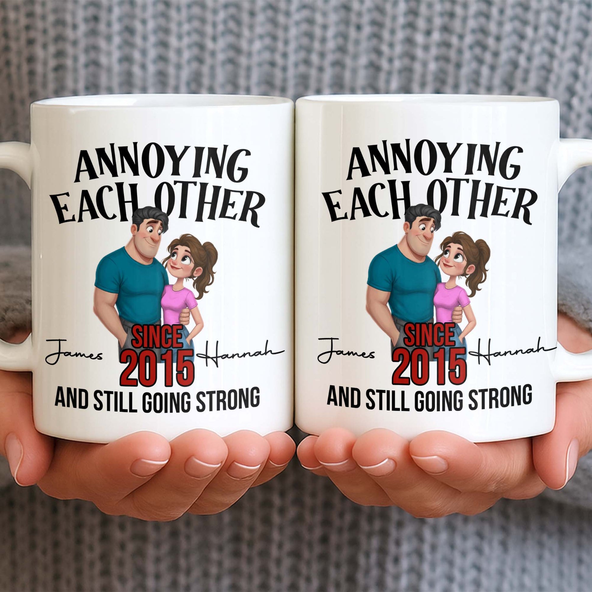 Annoying Each Other Since And Still Going Strong Couple Illustration