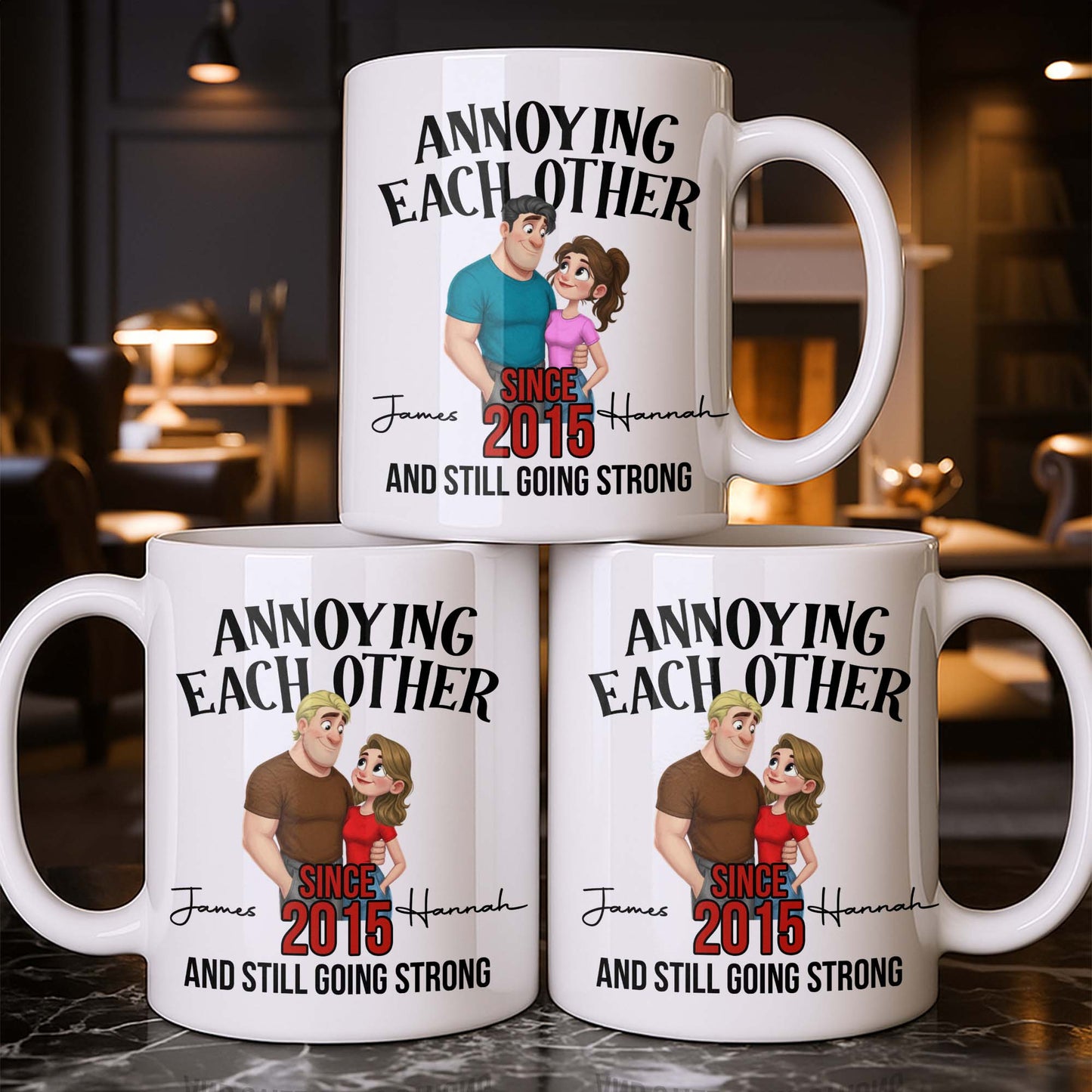 Annoying Each Other Since And Still Going Strong Couple Illustration