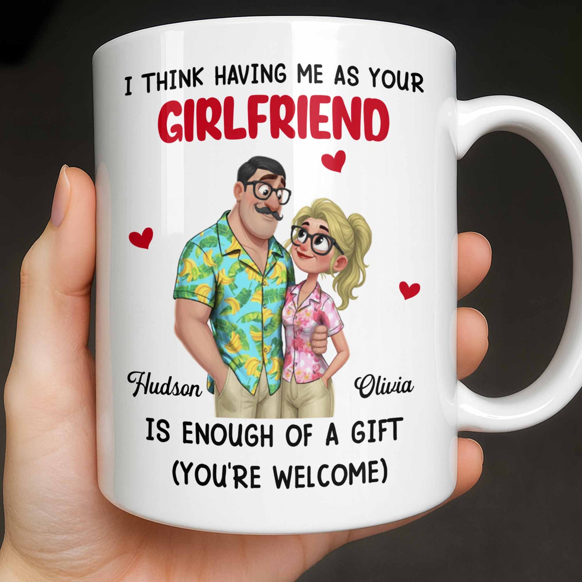 I Think Having Me As Your Girlfriend Couple And Hearts