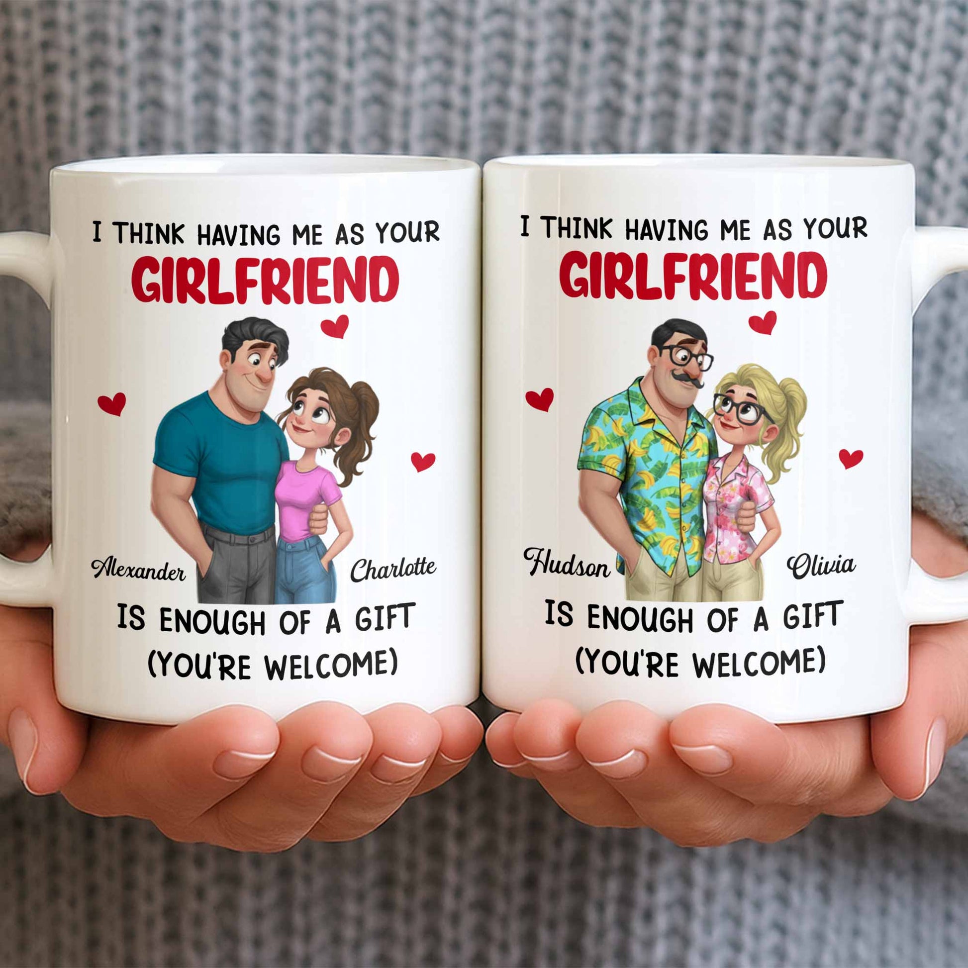 I Think Having Me As Your Girlfriend Couple And Hearts
