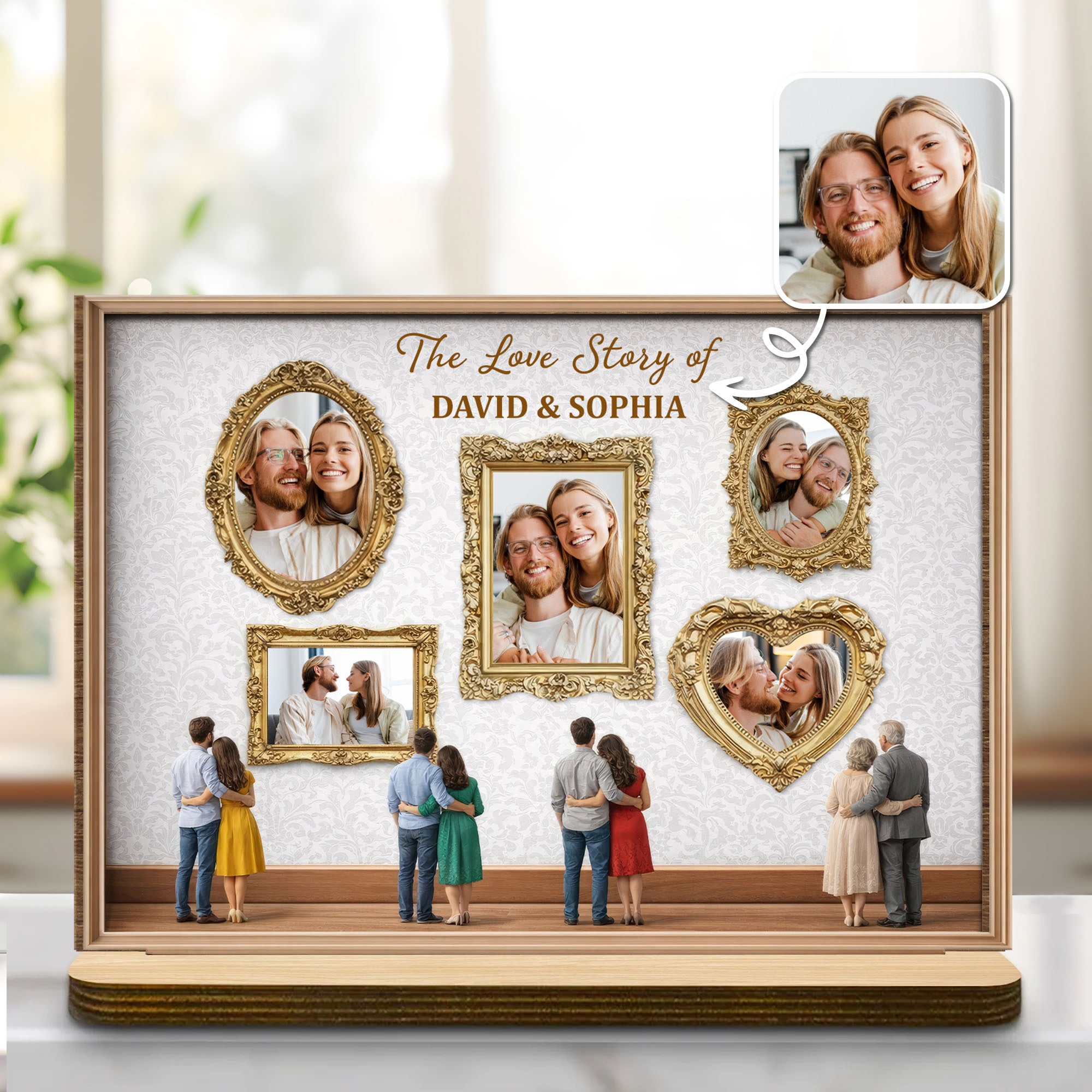 Picture Frame Plaque Examples The Love Story Of Ornate Frame Plaque,Personalized Wood Plaque,Gift For ...