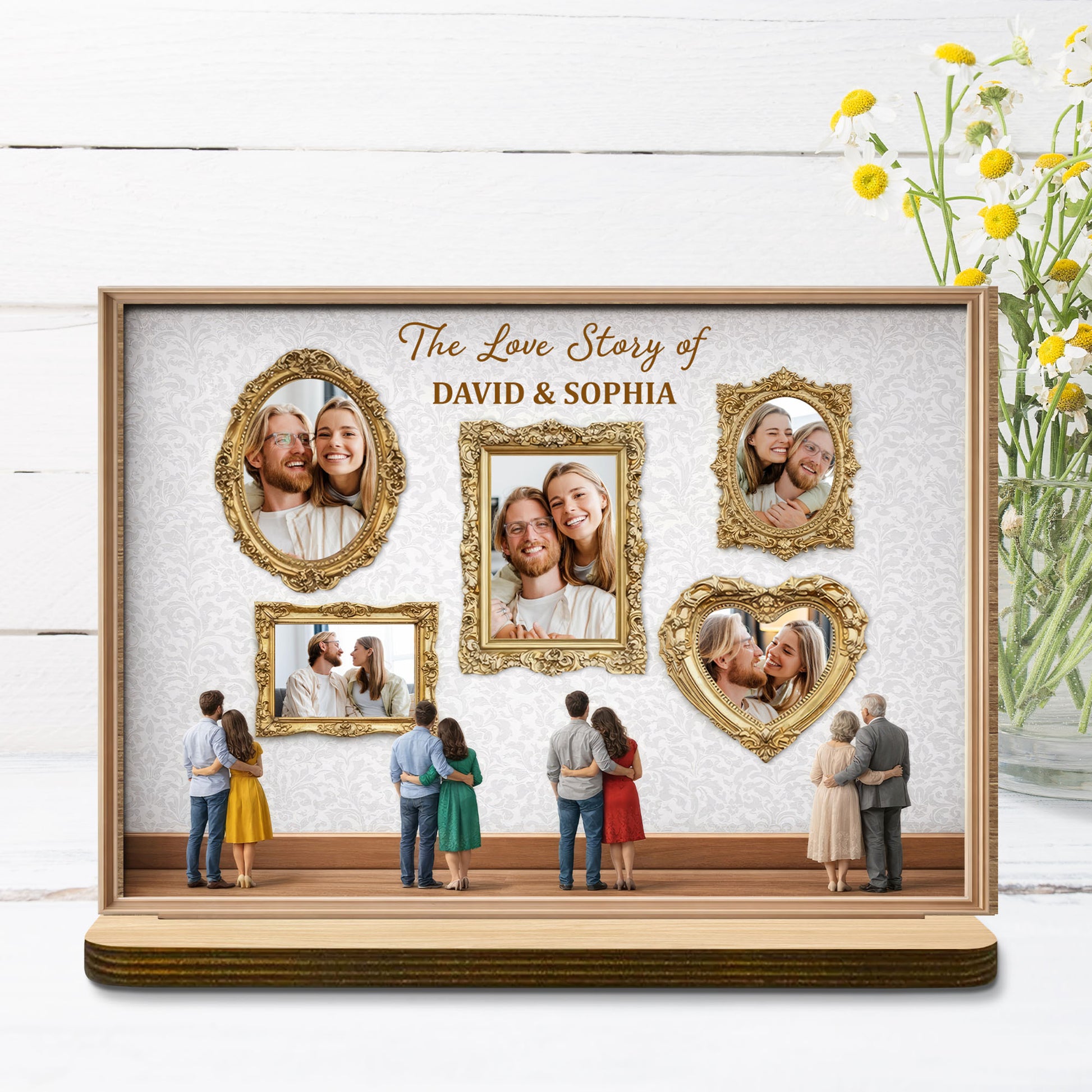 The Love Story Of Ornate Frame Plaque