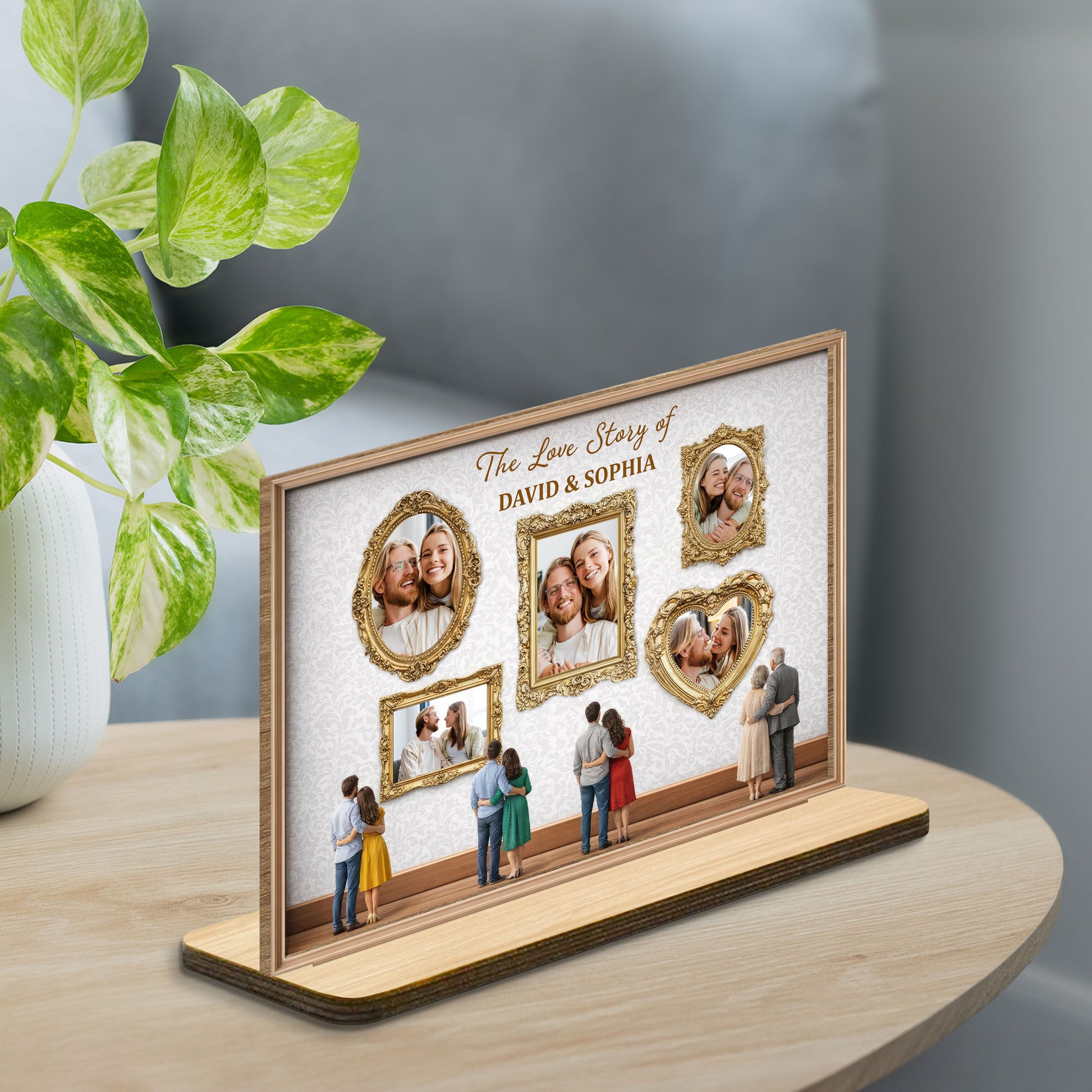 The Love Story Of Ornate Frame Plaque