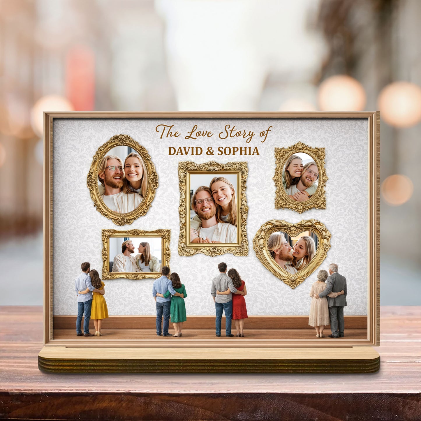 The Love Story Of Ornate Frame Plaque
