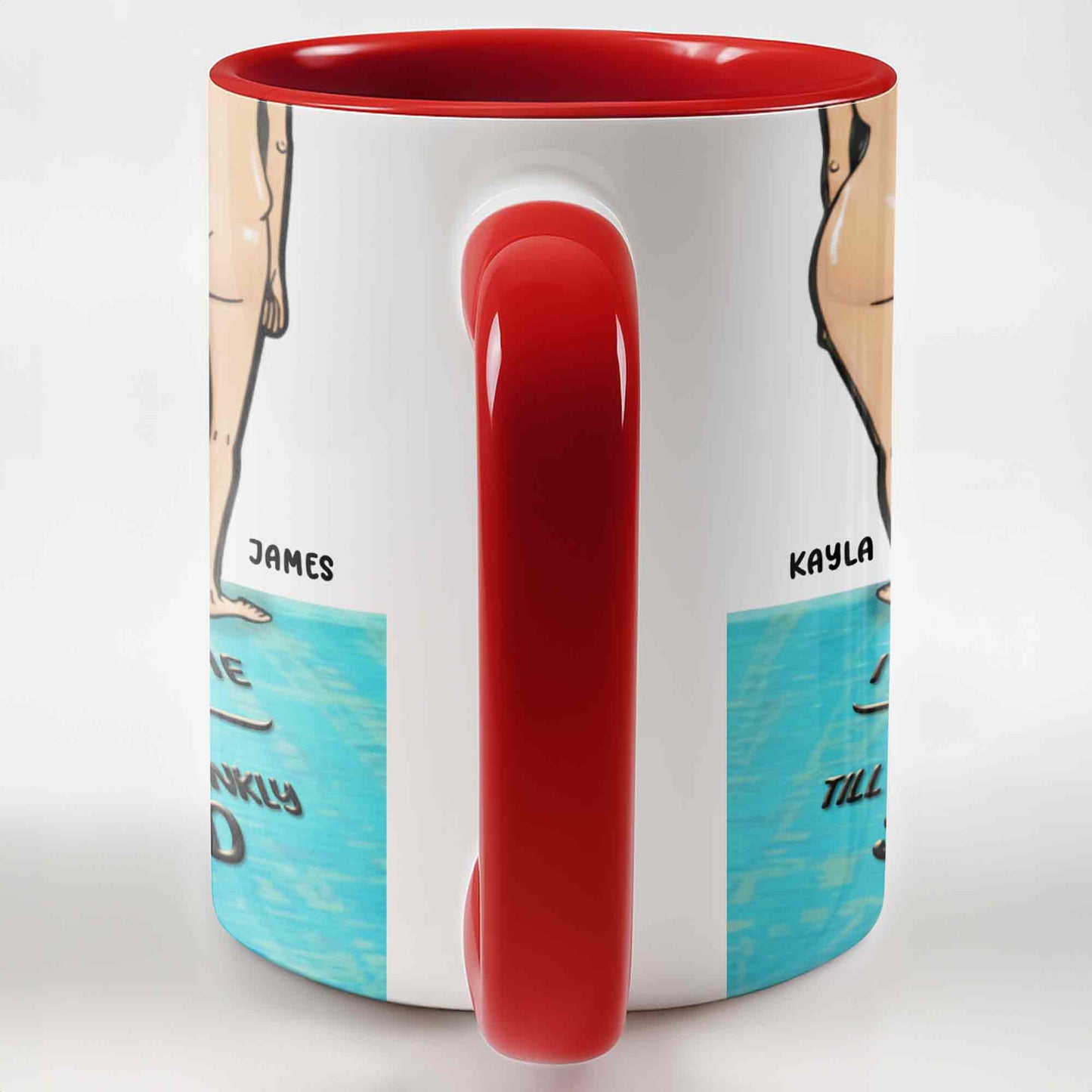 It's You And Me Babe, Couple With Heart Design - Personalized Custom Accent Mug - CPL1351_AMUG