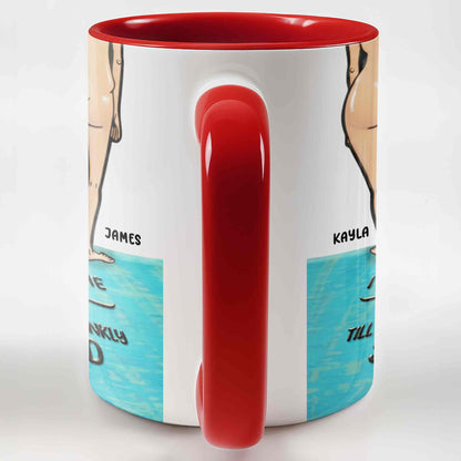 It's You And Me Babe, Couple With Heart Design - Personalized Custom Accent Mug - CPL1351_AMUG