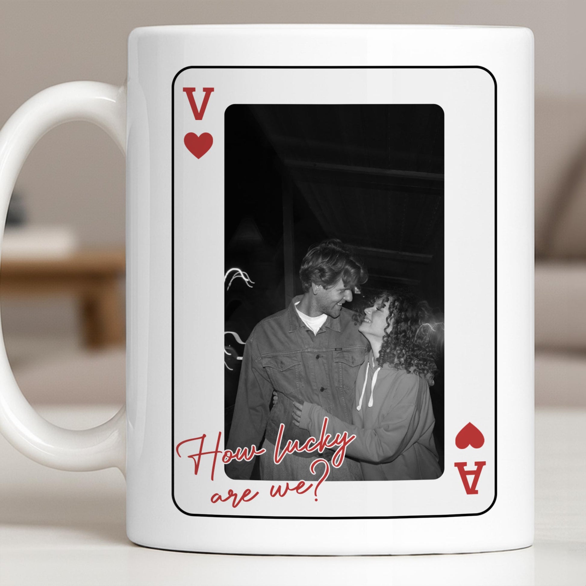 How Lucky Are We Playing Card Design And Heart