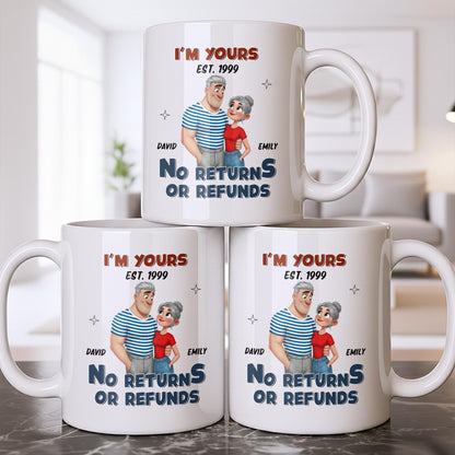 I'm Yours No Returns Or Refunds Cartoon Couple Design
