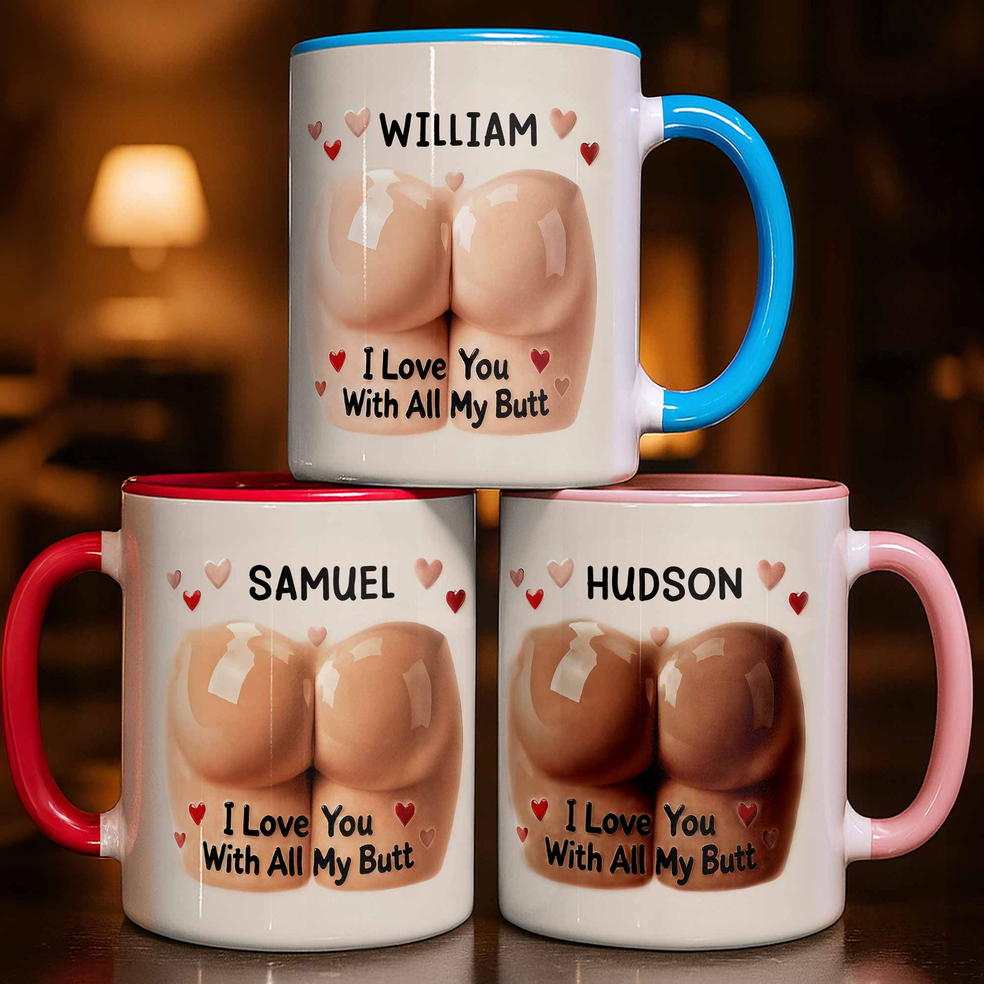 I Love You With All My Butt, Hearts Design