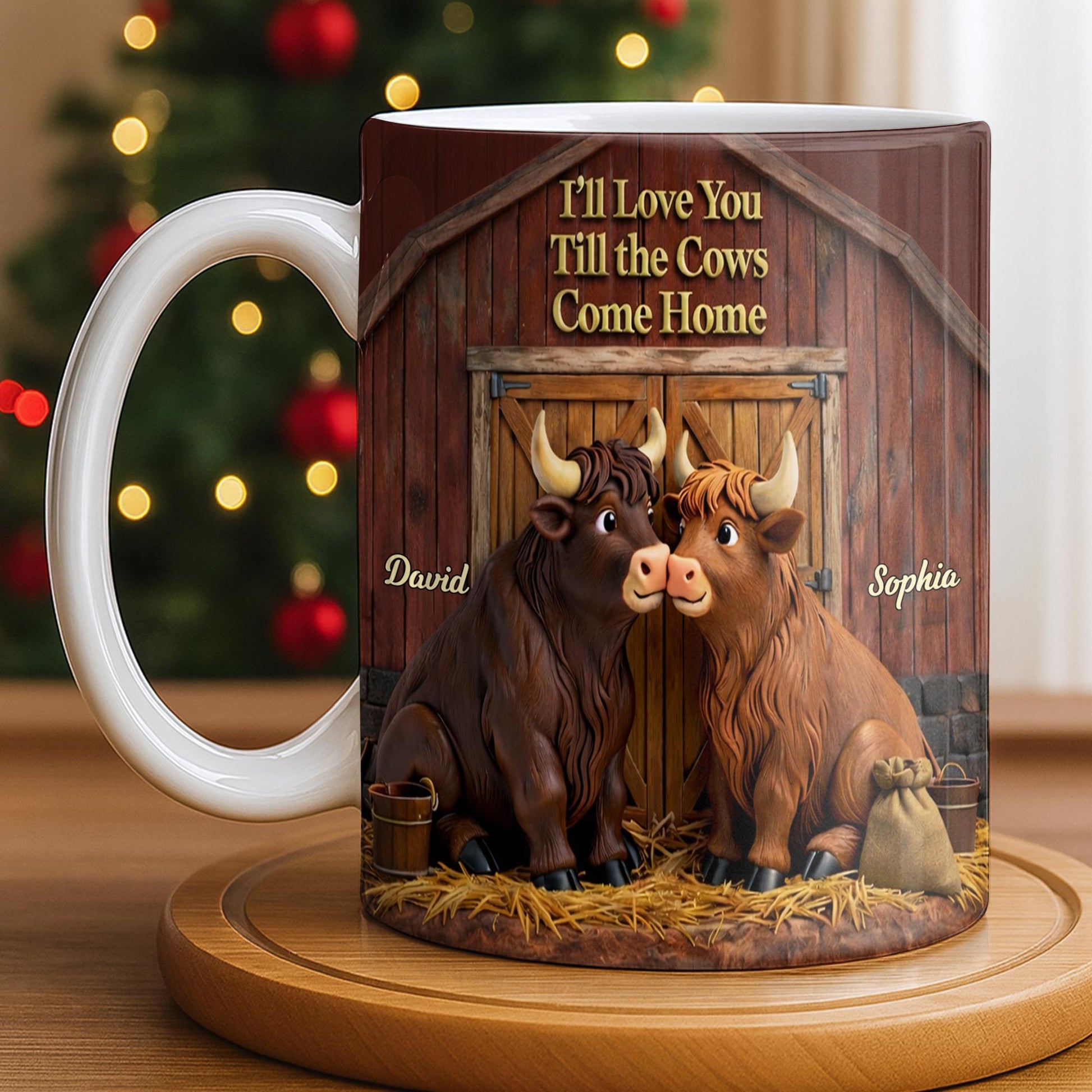 I'll Love You Till The Cows Come Home, Barn And Cows Design