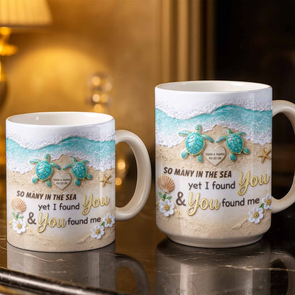 So Many In The Sea, Turtles And Waves Coffee Mug Design