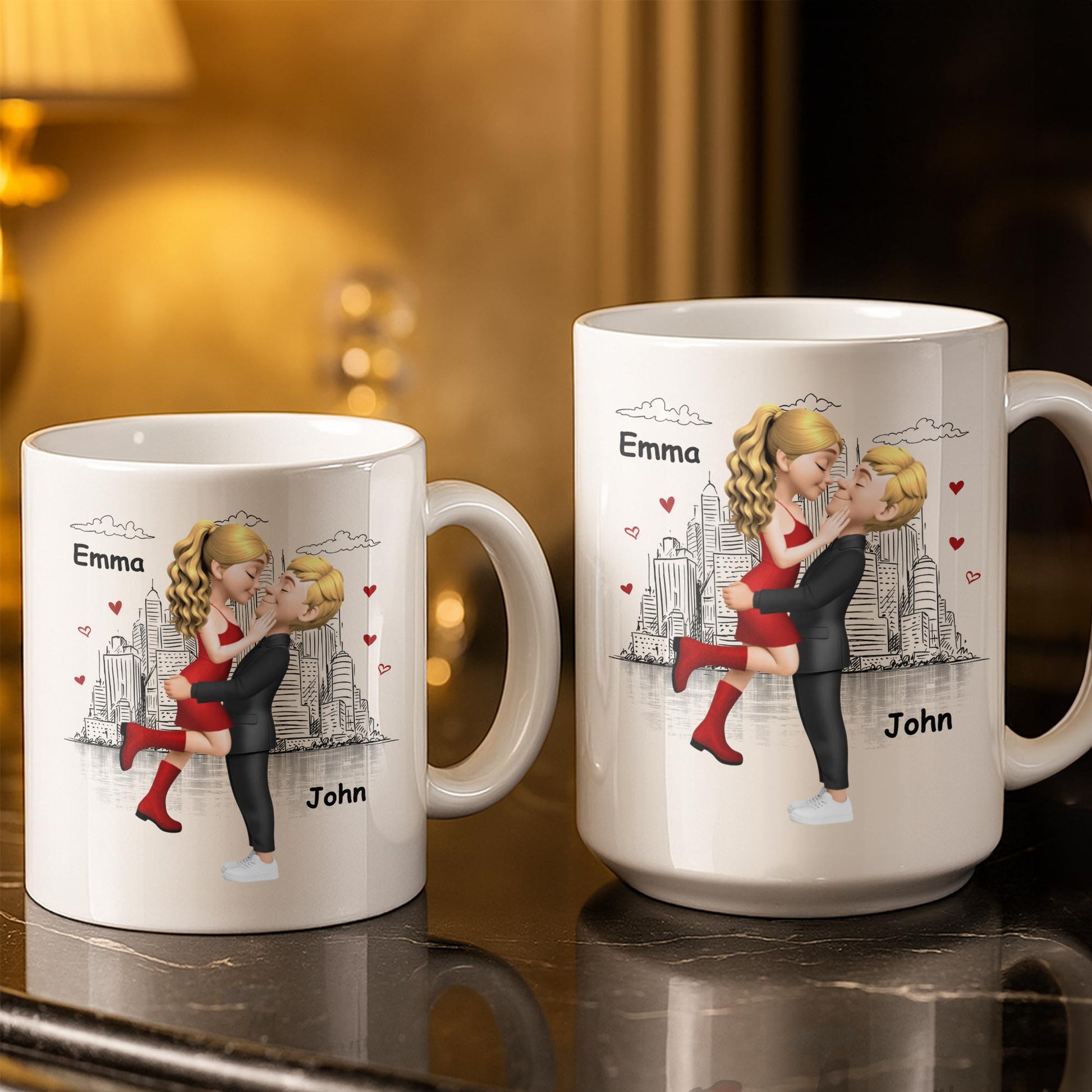 Glad I Went On A Date With A Complete Stranger, Hearts And Cityscape