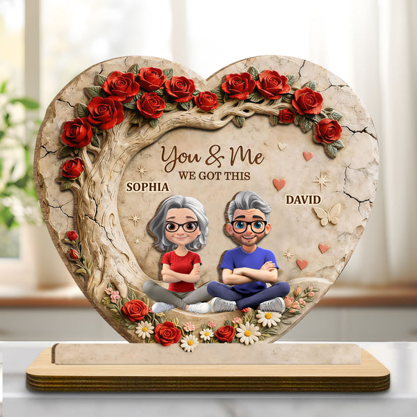 You & Me We Got This Heart Rose Tree Couple