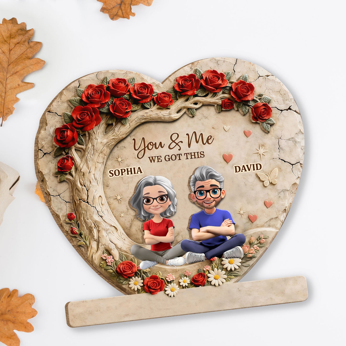 You & Me We Got This Heart Rose Tree Couple