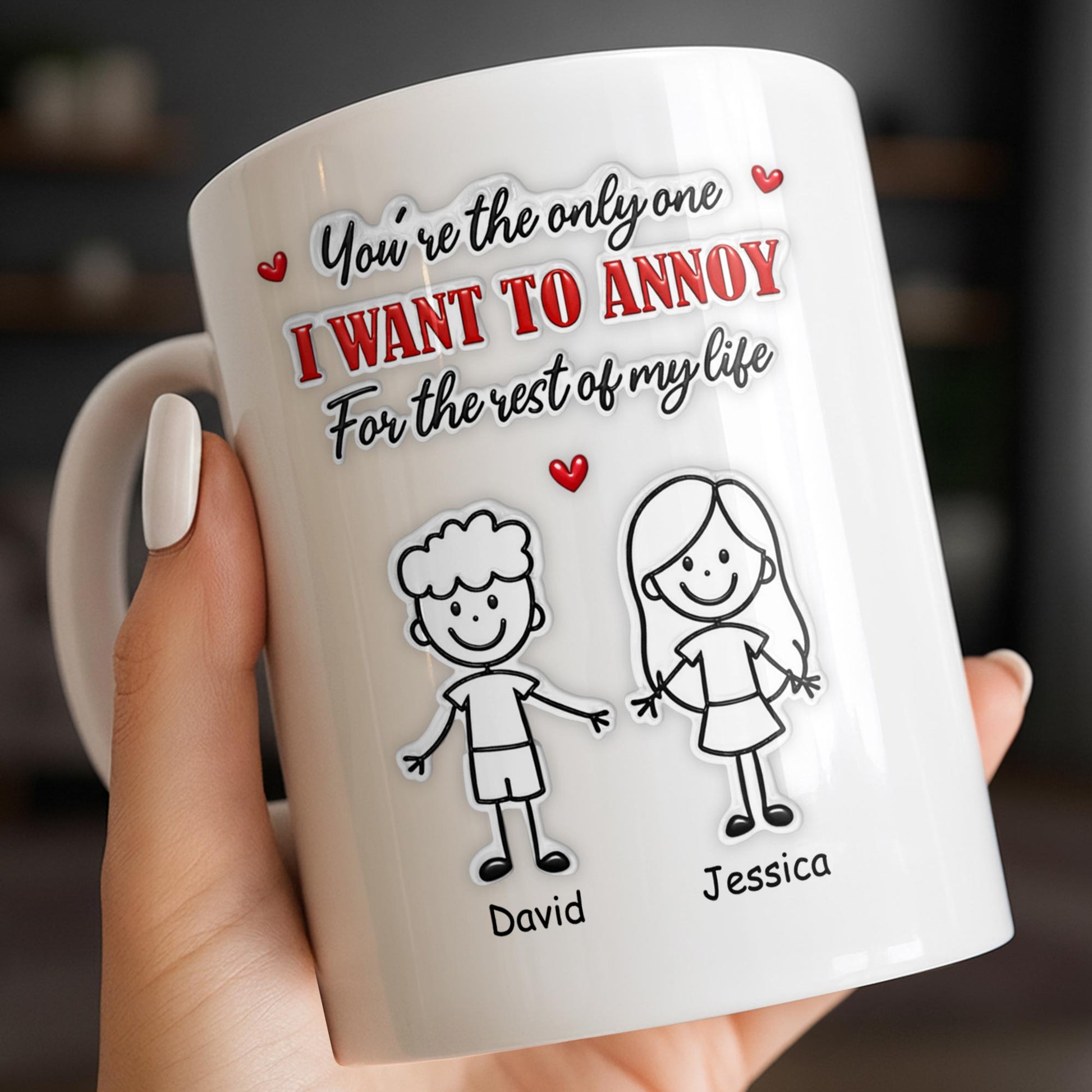 You're The Only One I Want To Annoy, Stick Figures And Hearts