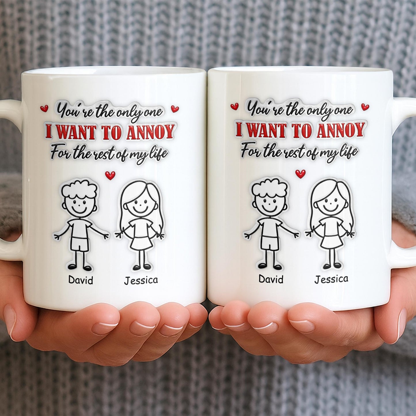 You're The Only One I Want To Annoy, Stick Figures And Hearts