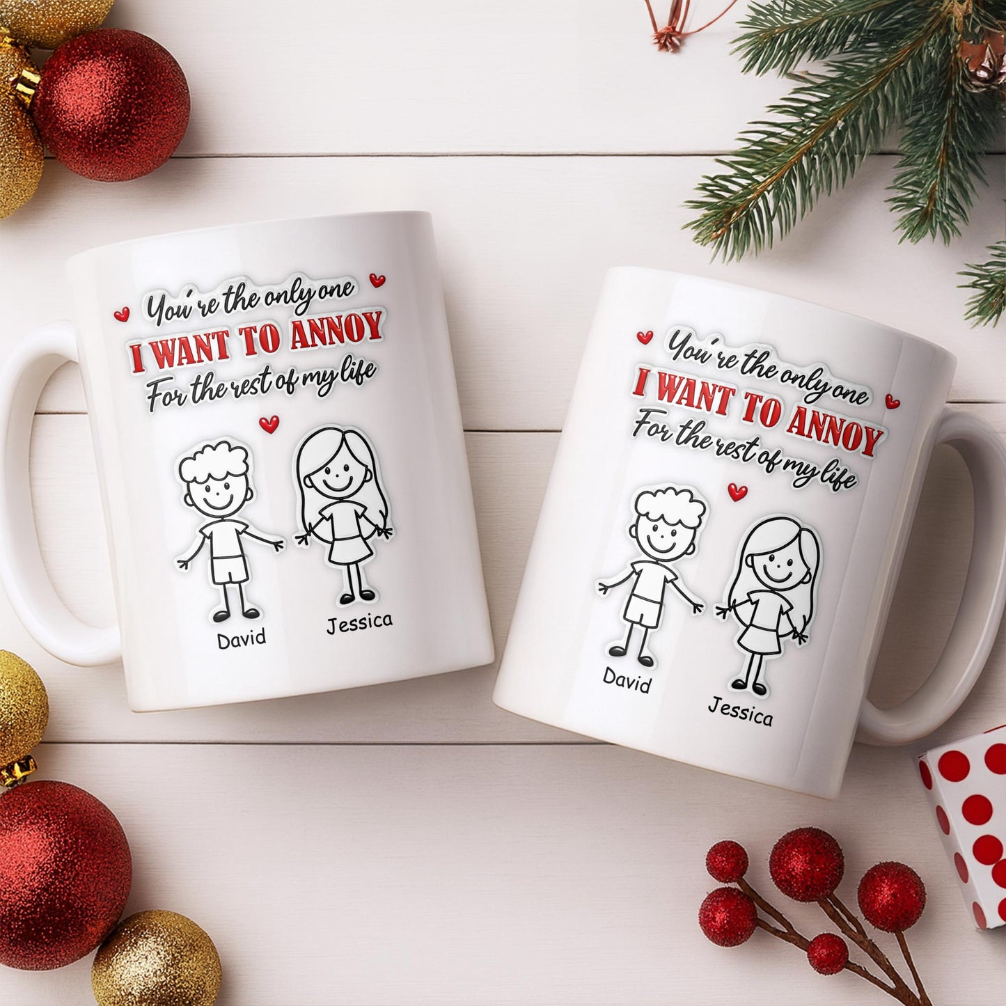 You're The Only One I Want To Annoy, Stick Figures And Hearts