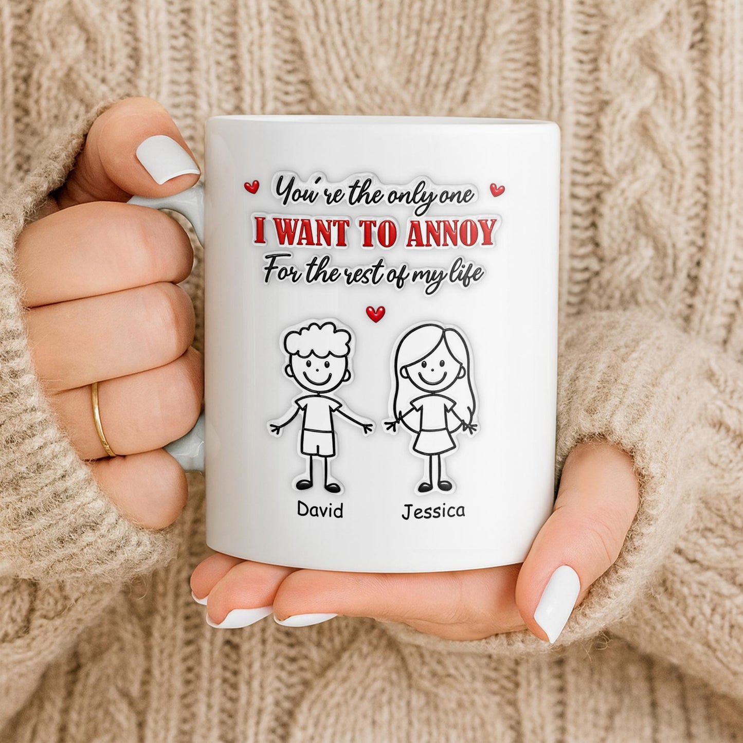 You're The Only One I Want To Annoy, Stick Figures And Hearts