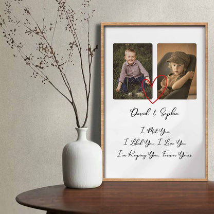 If I Had My Life To Live Over Again Heart Photo Frame