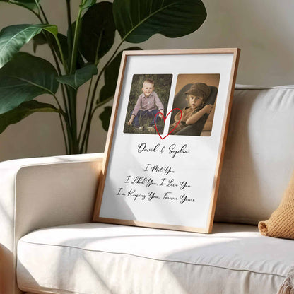 If I Had My Life To Live Over Again Heart Photo Frame