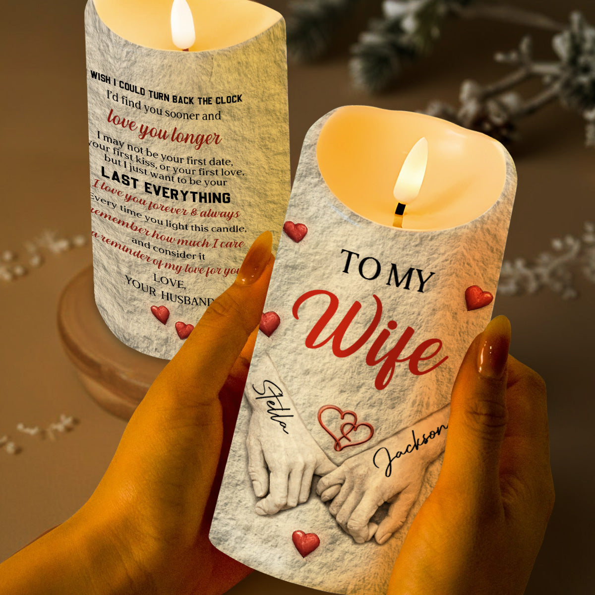 To My Wife I Wish I Could Turn Back The Clock Holding Hands