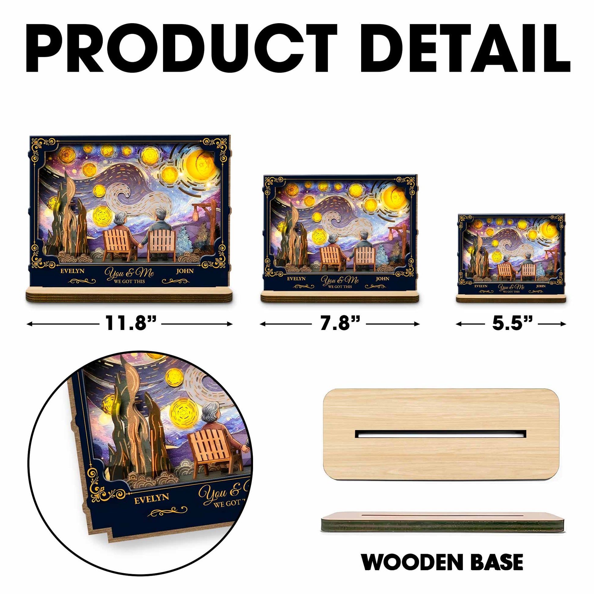 From Our First Kiss Till Our Last Breath Old Couple Starry Night