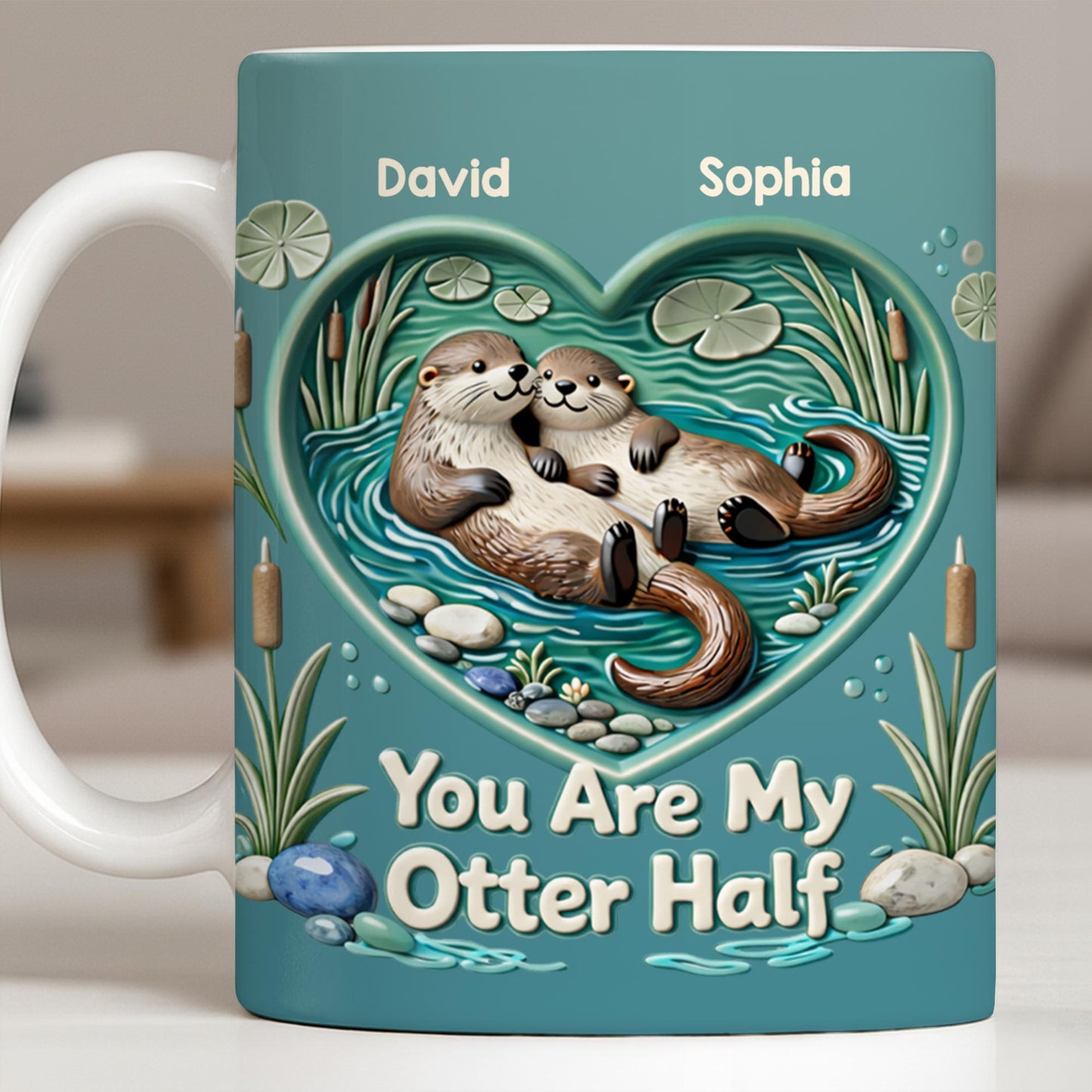 You Are My Otter Half Cute Otters In Heart Water Design