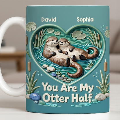 You Are My Otter Half Cute Otters In Heart Water Design
