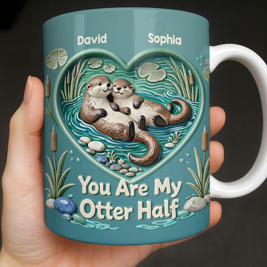 You Are My Otter Half Cute Otters In Heart Water Design