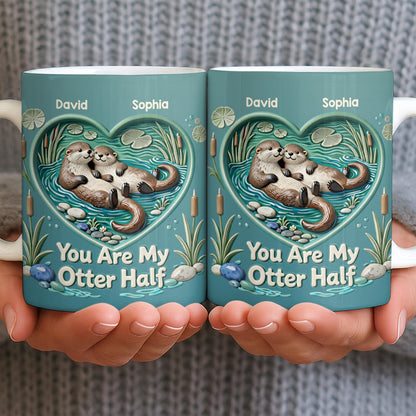 You Are My Otter Half Cute Otters In Heart Water Design