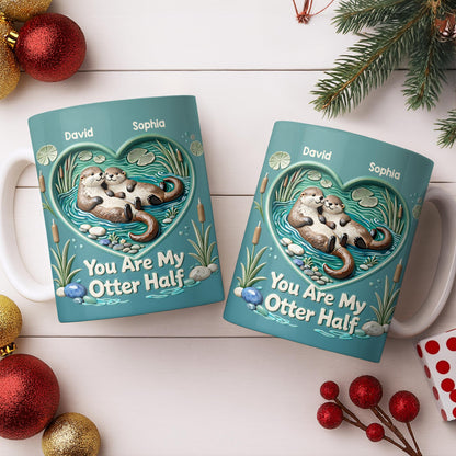 You Are My Otter Half Cute Otters In Heart Water Design