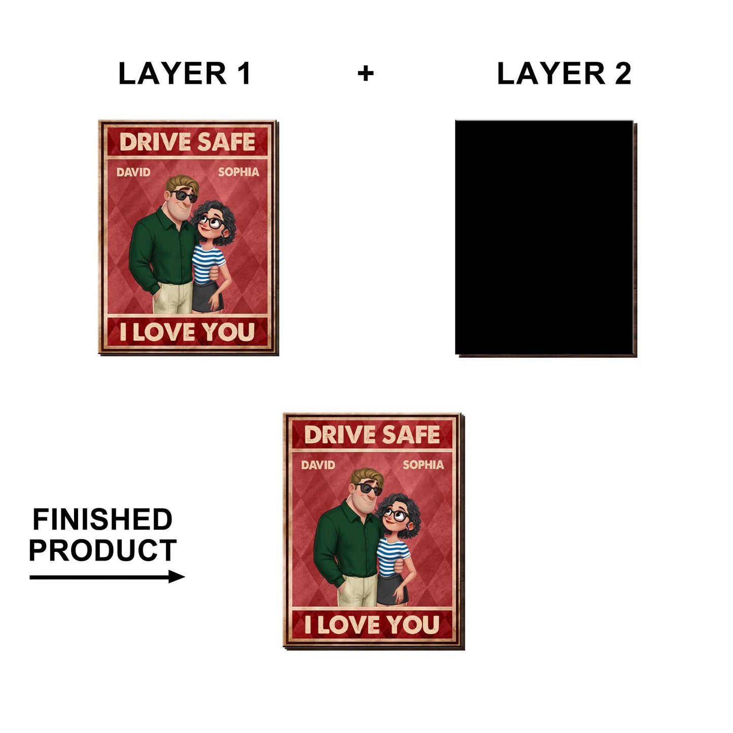 Drive Safe I Love You Custom Couple And Sunglasses