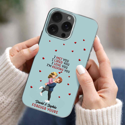 I Met You I Liked You Couple With Tiny Hearts