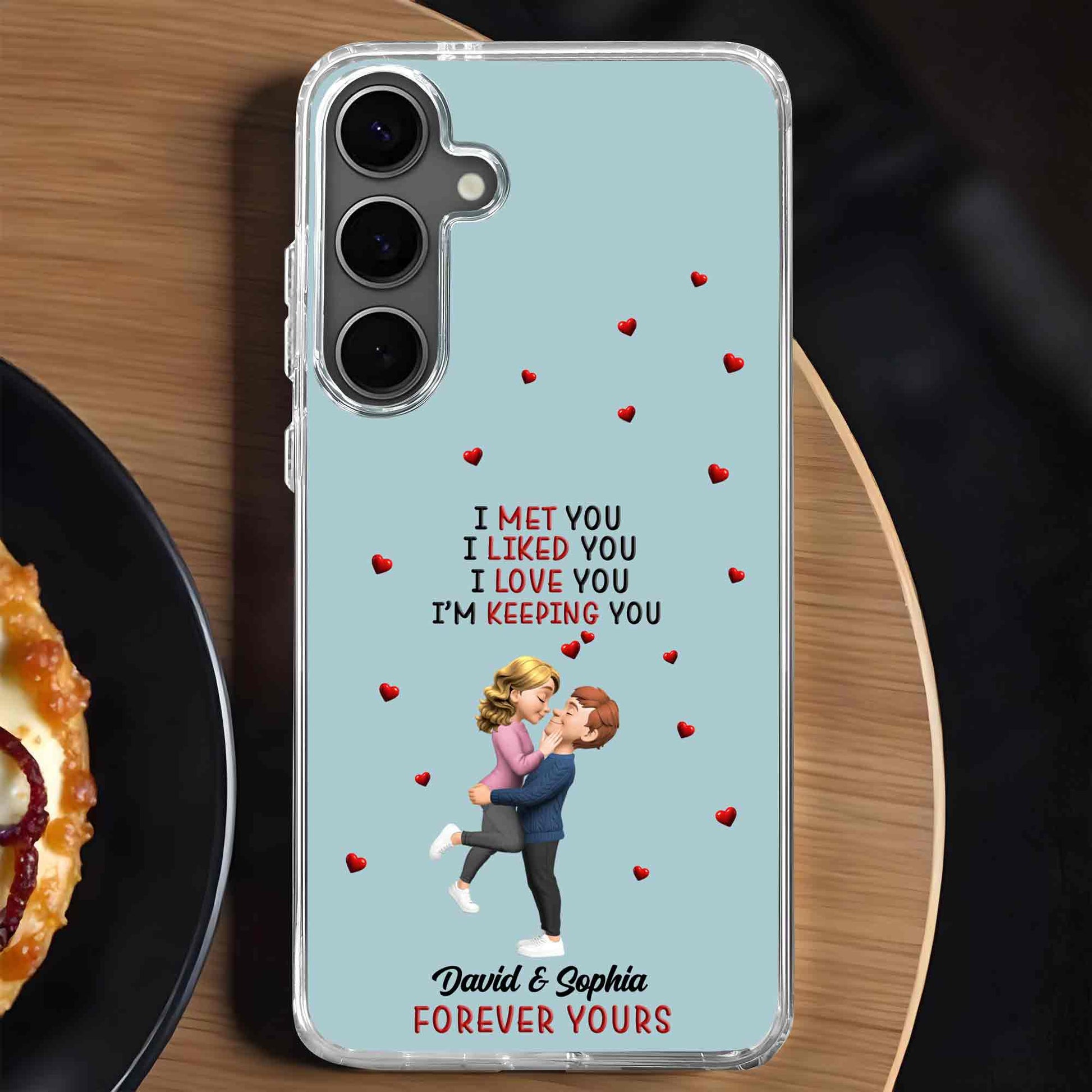 I Met You I Liked You Couple With Tiny Hearts