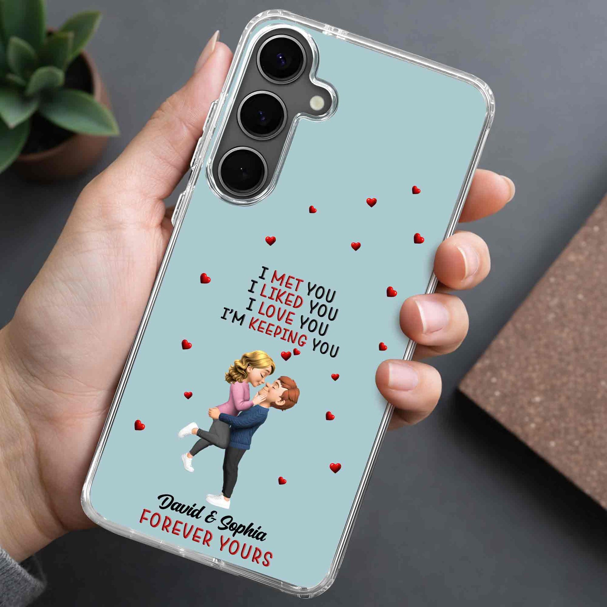 I Met You I Liked You Couple With Tiny Hearts