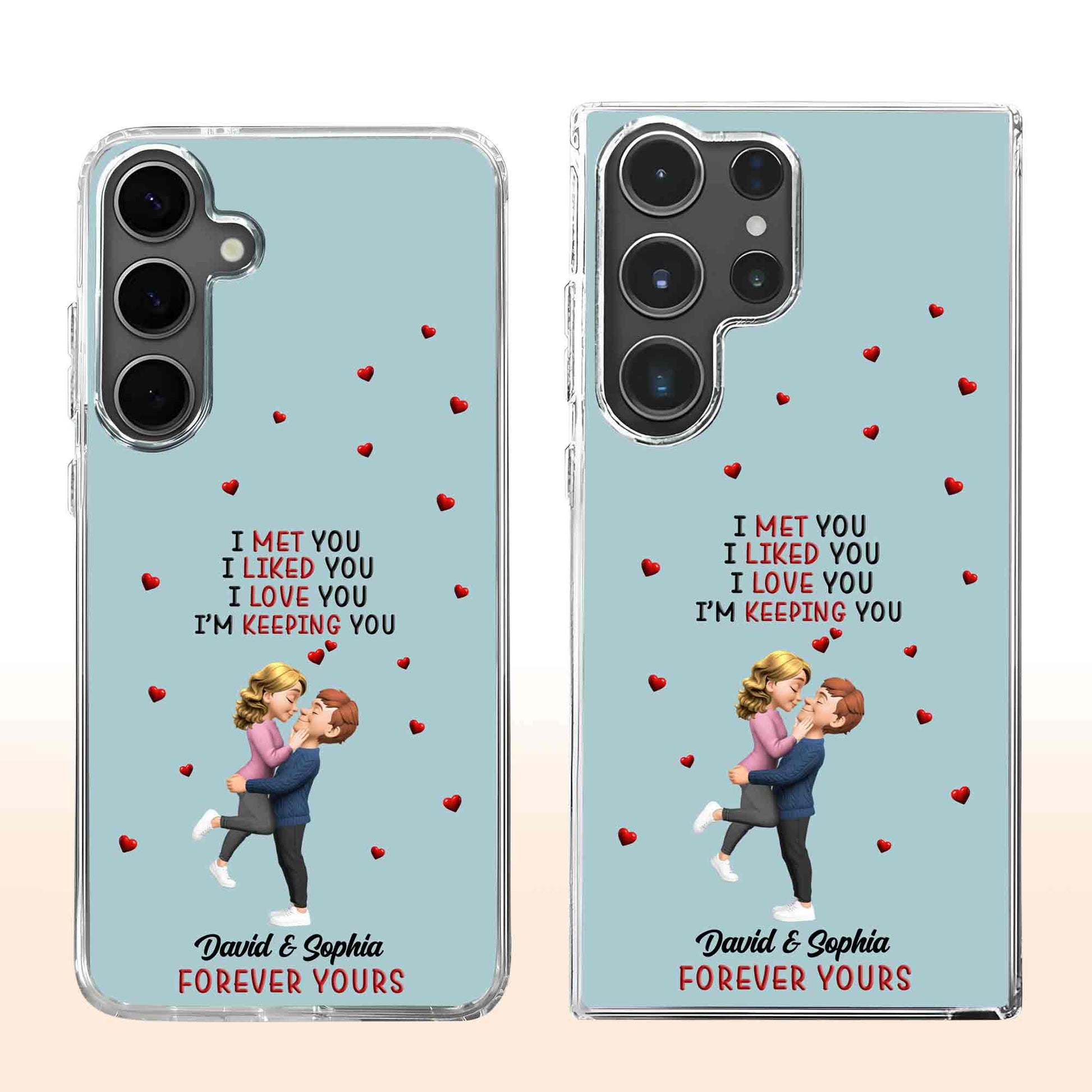 I Met You I Liked You Couple With Tiny Hearts