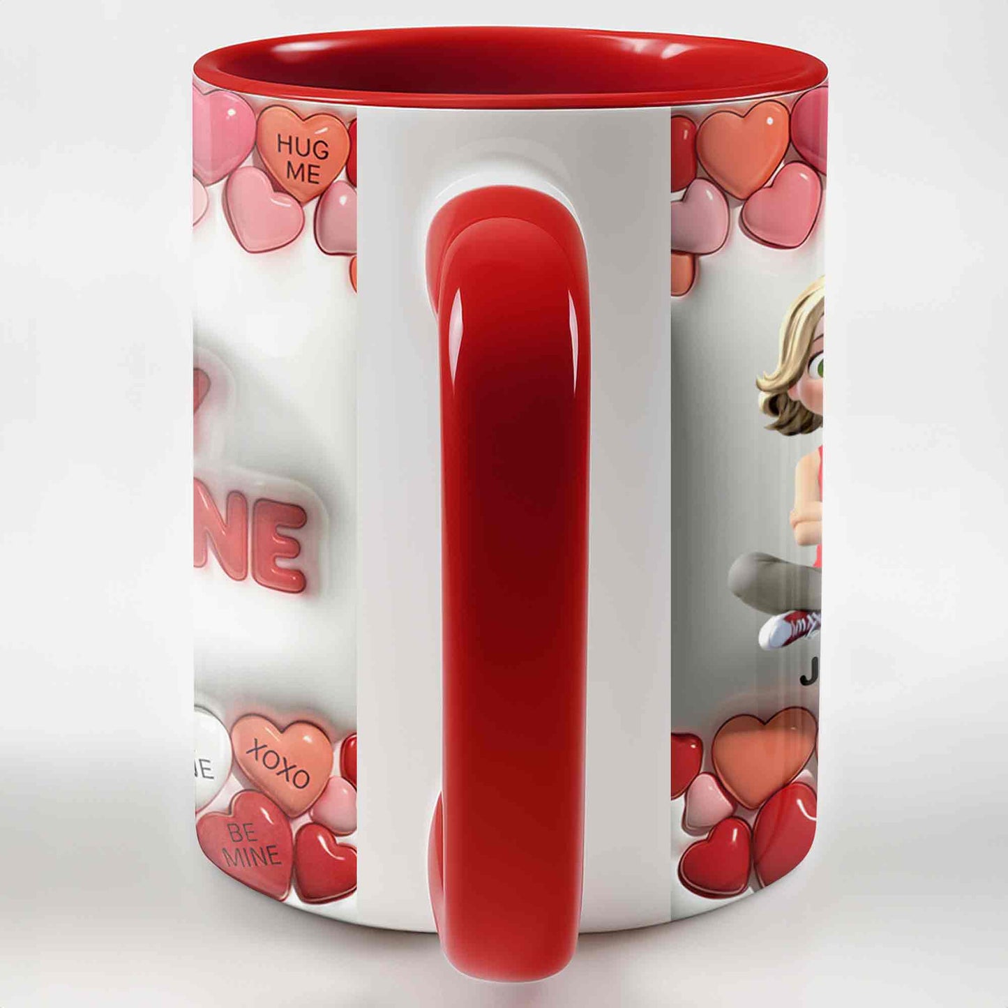 Love True Kiss Be Mine Hearts And Personalized Couple