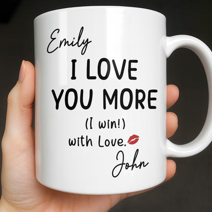I Love You More Mug With Lips