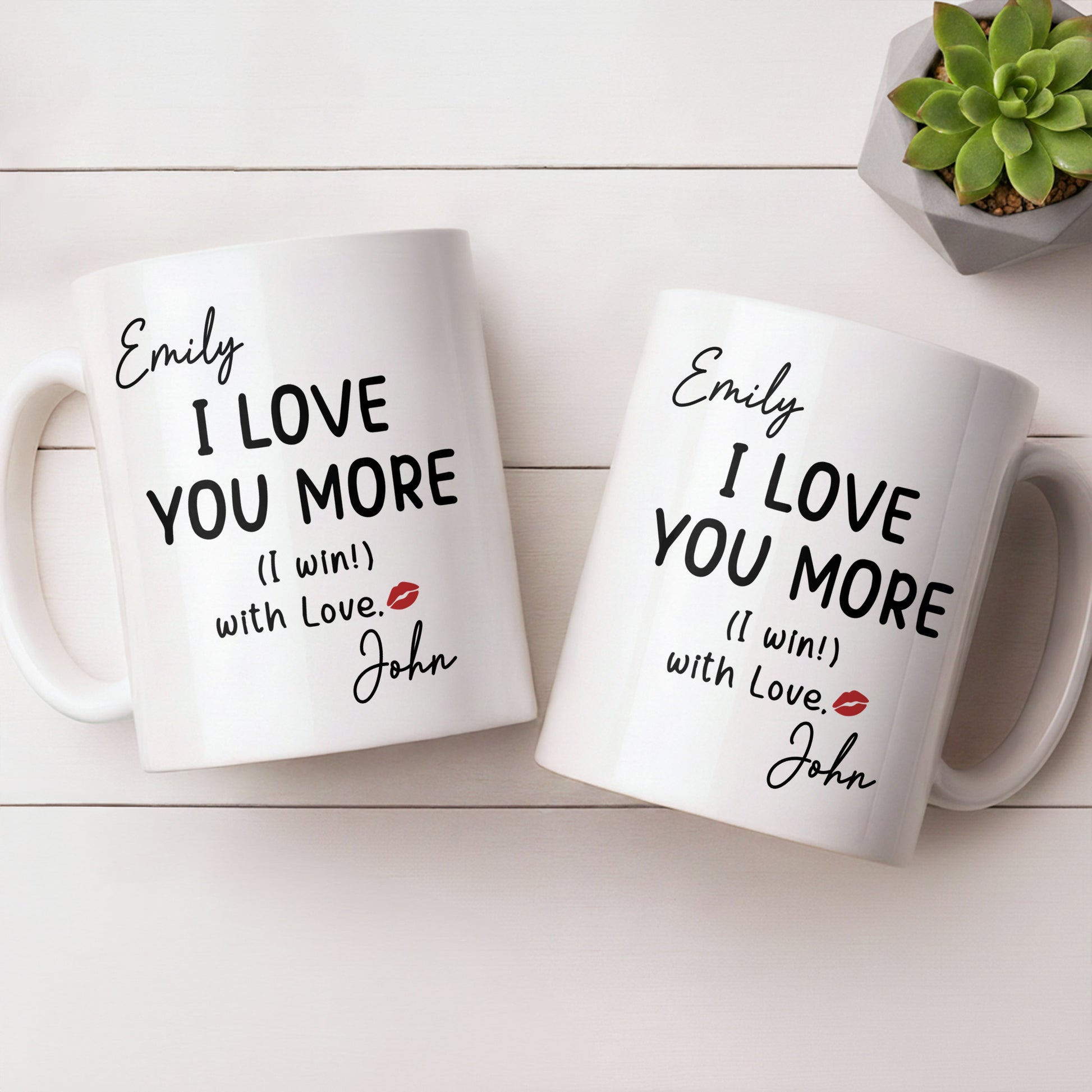 I Love You More Mug With Lips