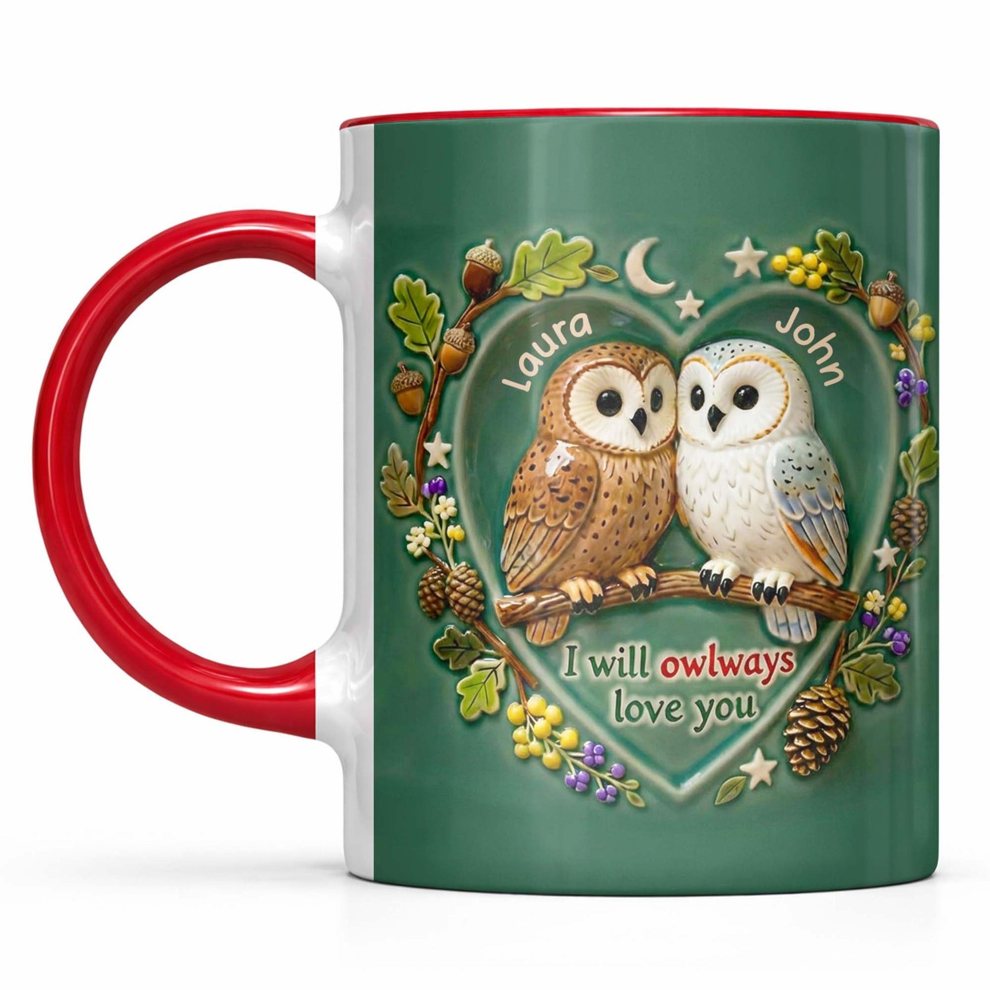 I Will Owlways Love You With Cute Owls And Nature Wreath