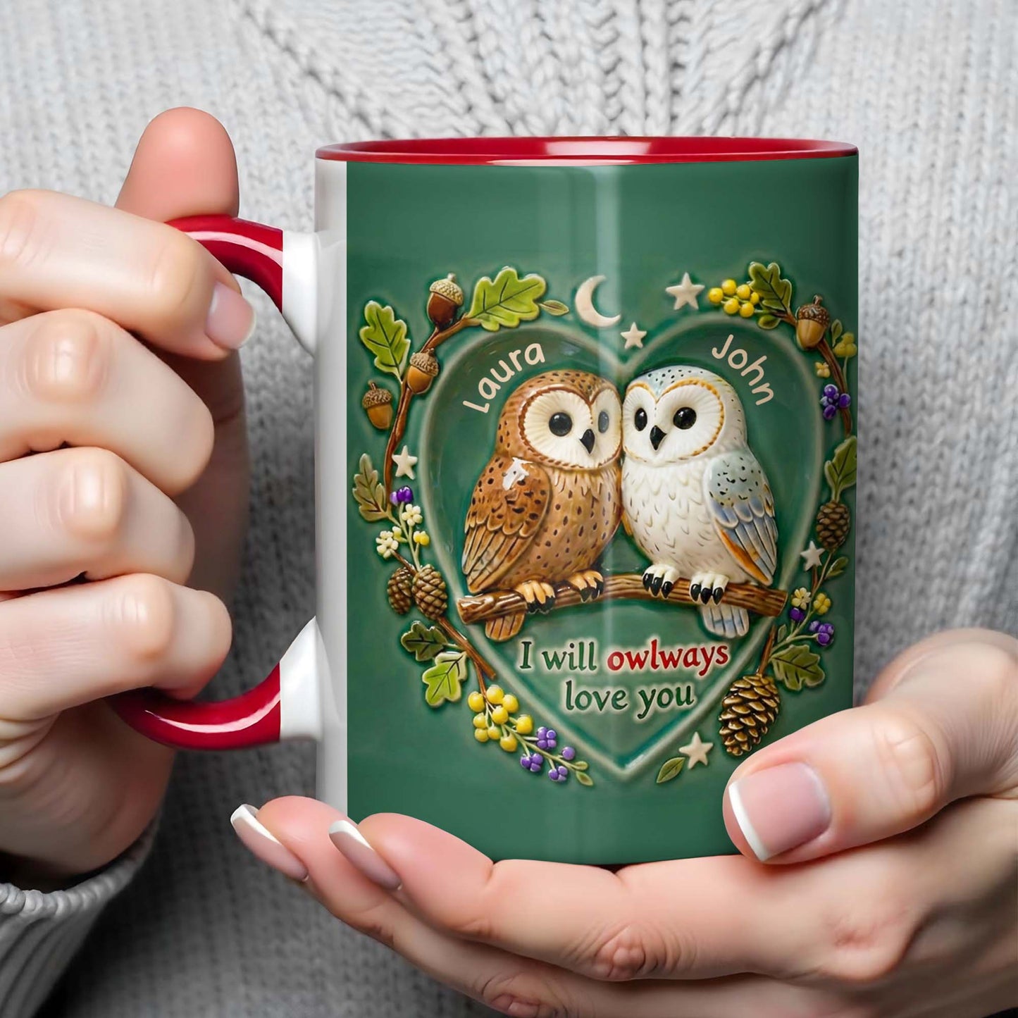 I Will Owlways Love You With Cute Owls And Nature Wreath