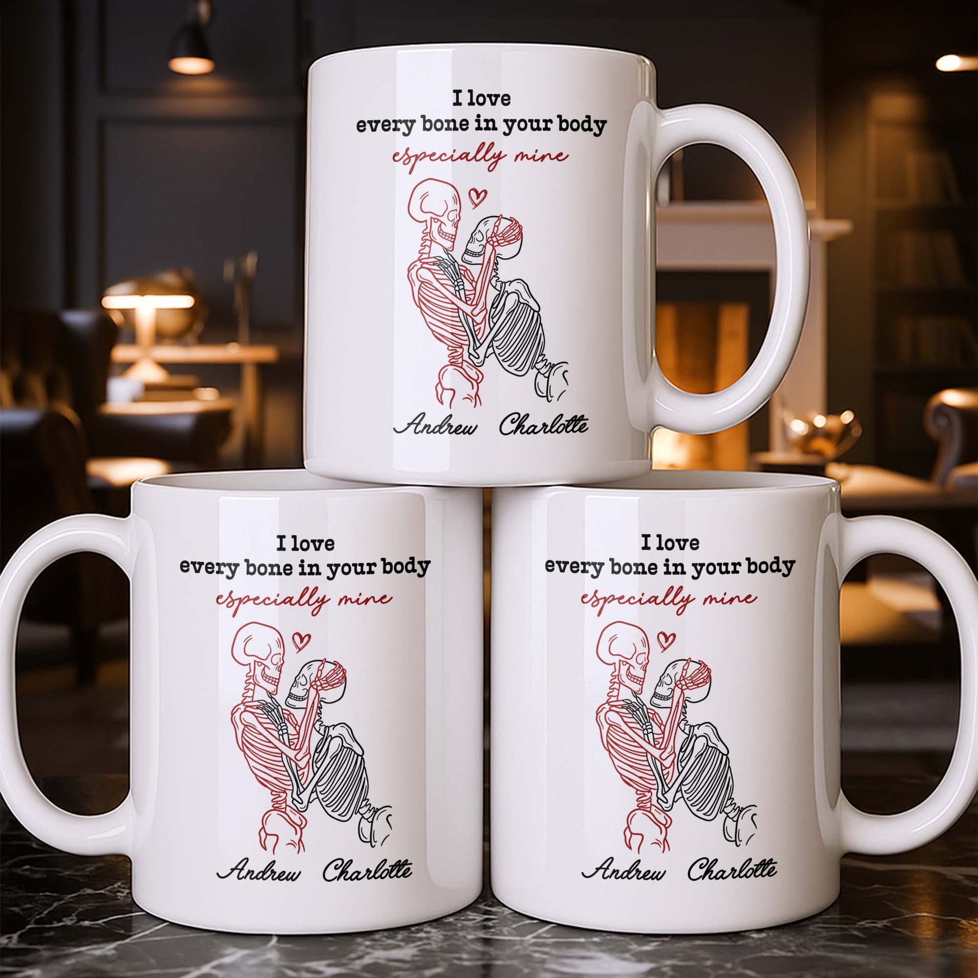 I Love Every Bone In Your Body Especially Mine Skeletons Heart