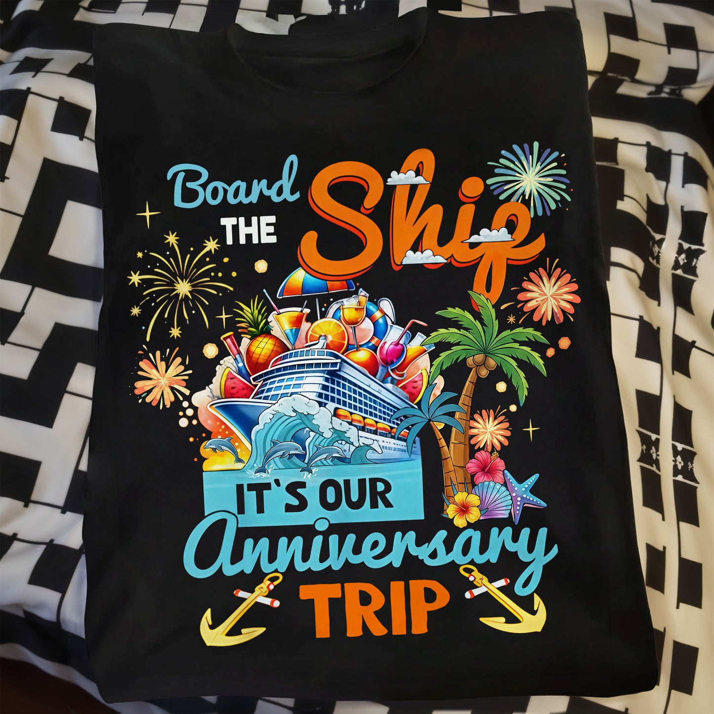 Board The Ship It Is Our Anniversary Trip Cruise Ship And Tropical Palm