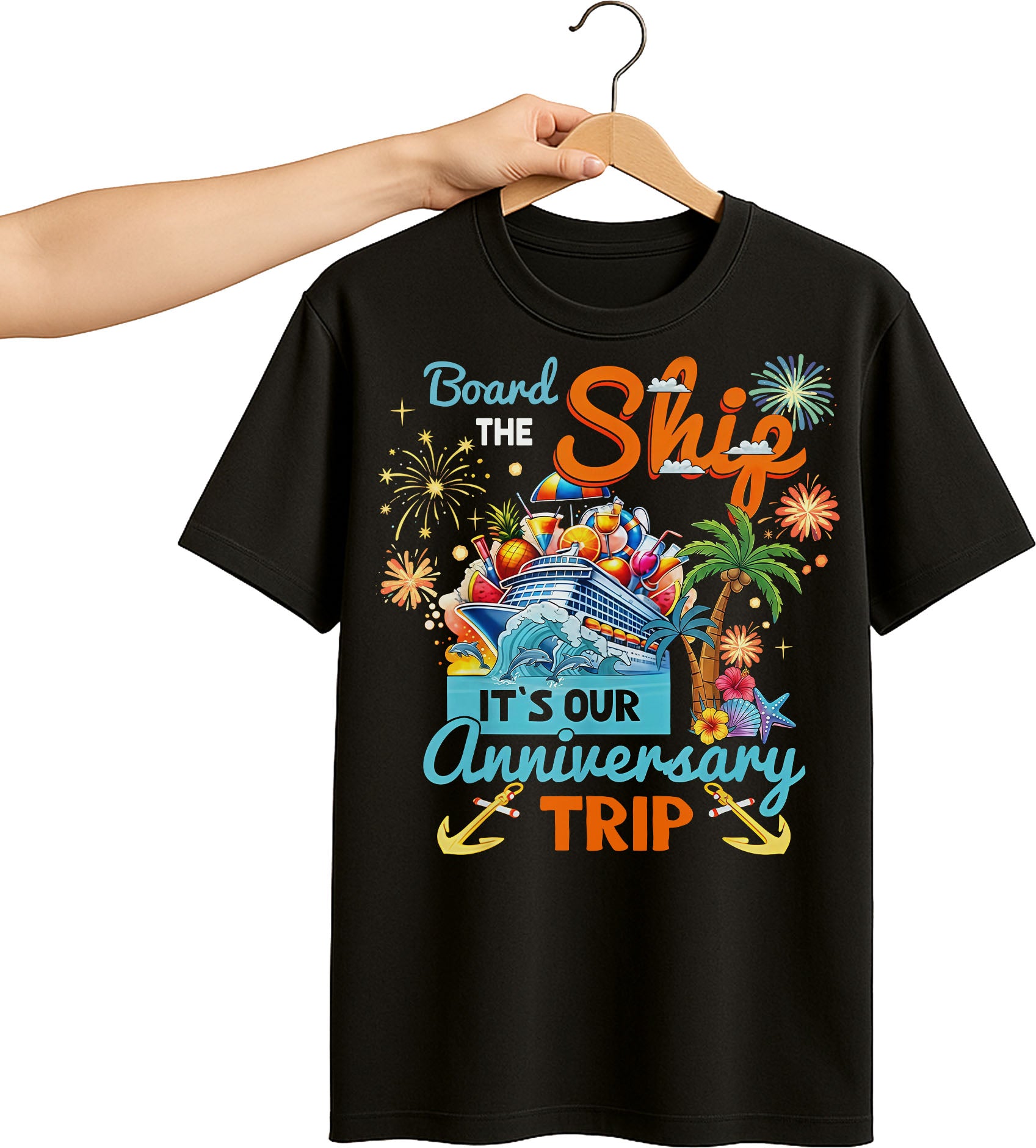 Board The Ship It Is Our Anniversary Trip Cruise Ship And Tropical Palm