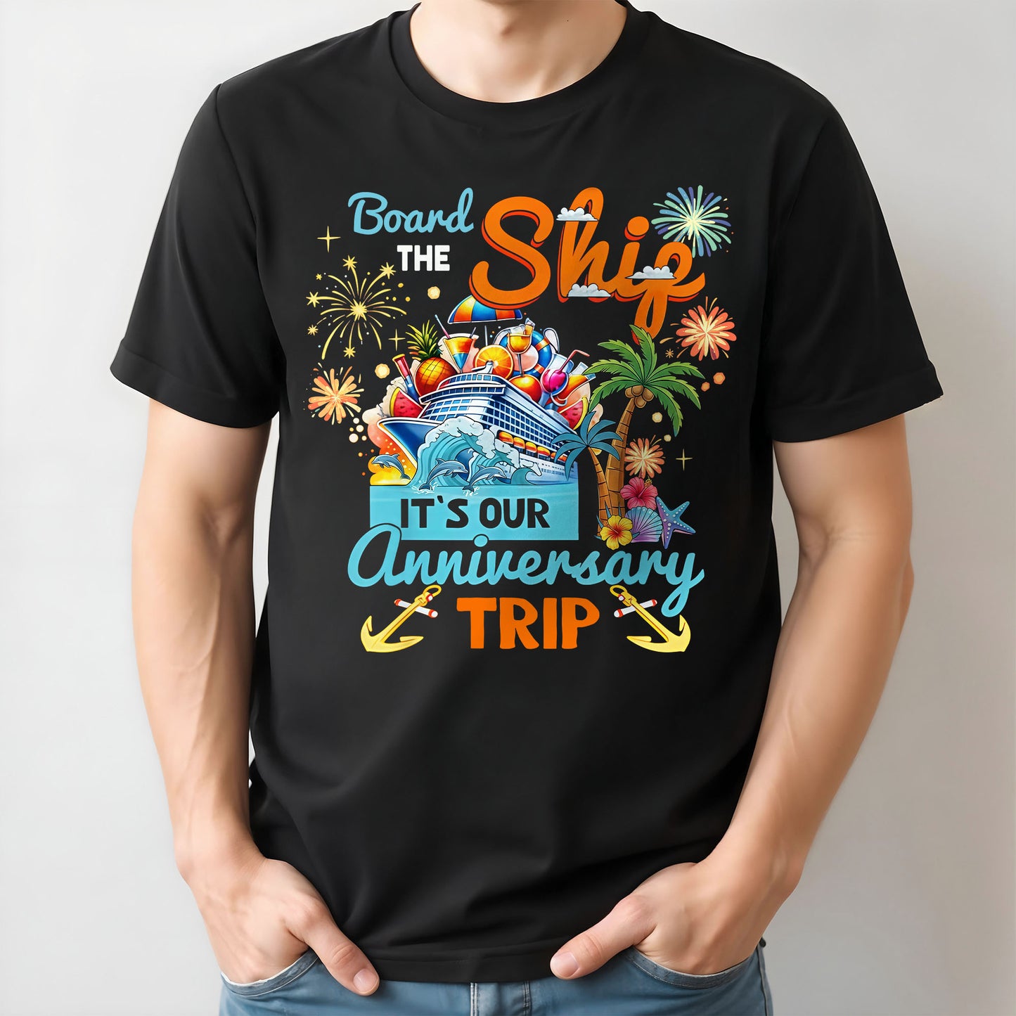 Board The Ship It Is Our Anniversary Trip Cruise Ship And Tropical Palm