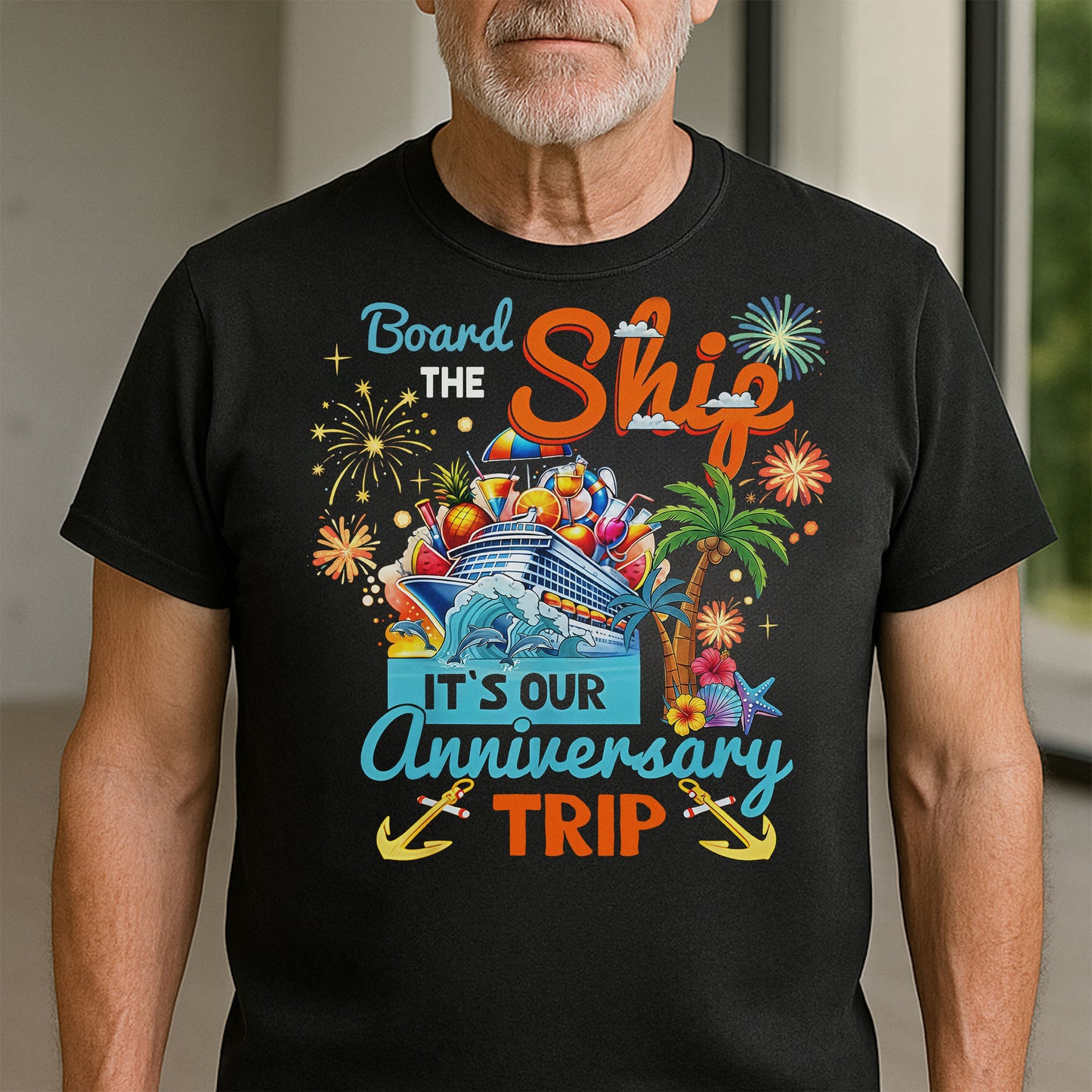 Board The Ship It Is Our Anniversary Trip Cruise Ship And Tropical Palm