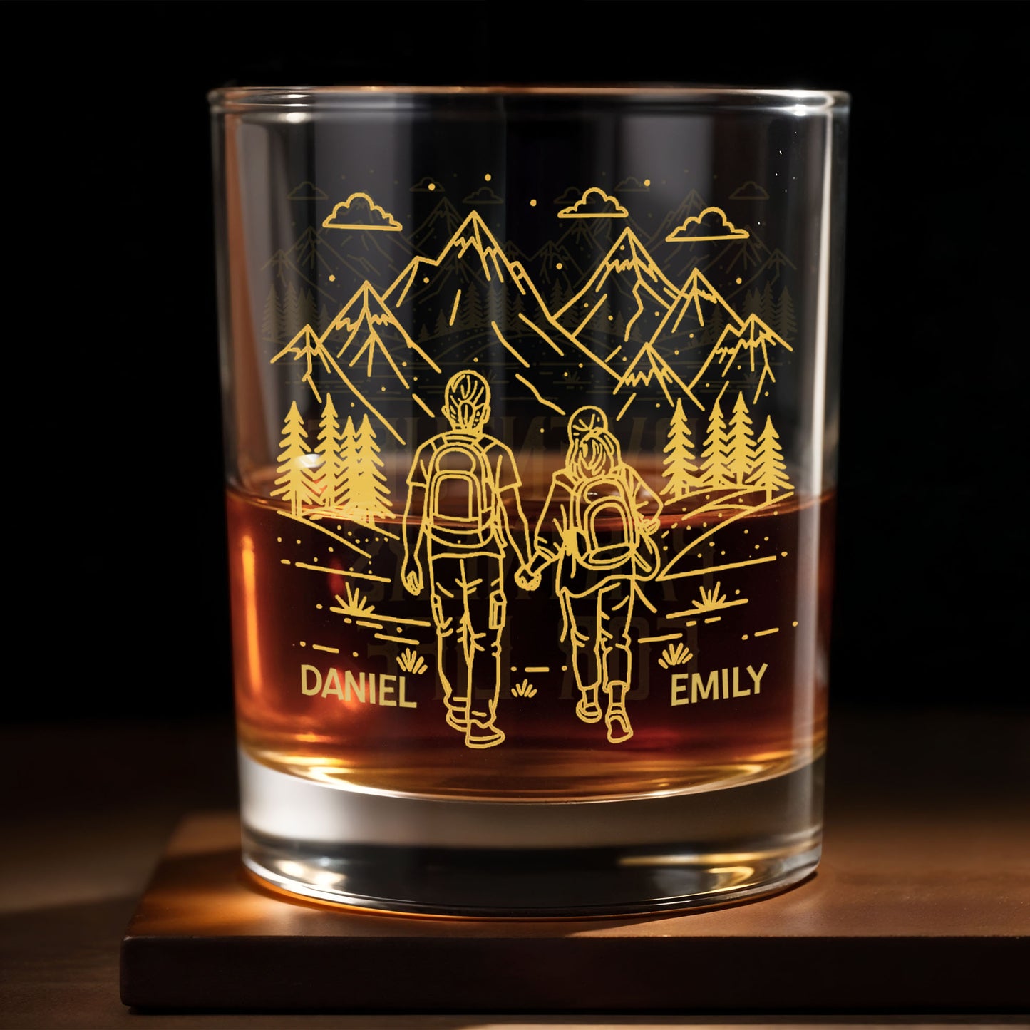 Adventuring Together Side By Side With Mountain And Hiking Couple