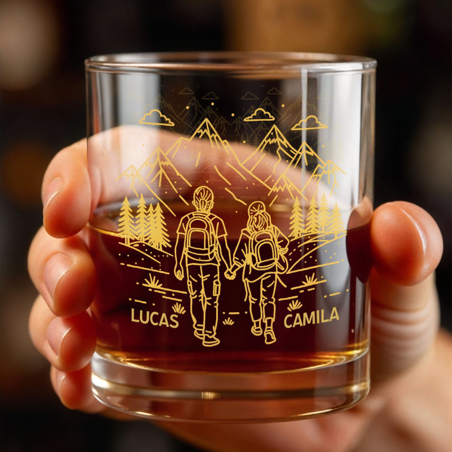 Adventuring Together Side By Side With Mountain And Hiking Couple